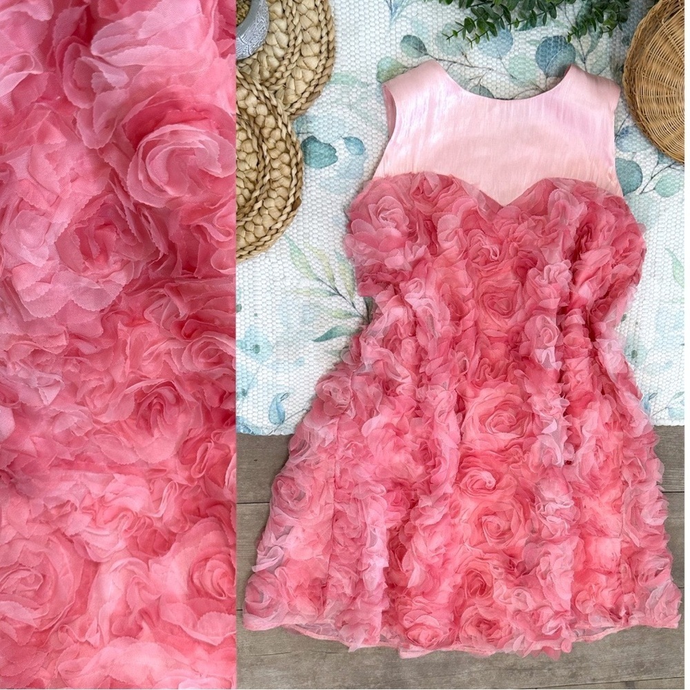 New Boutique Sample Handmade Tulle Rosette Women’s Baby Doll Dress Size Small